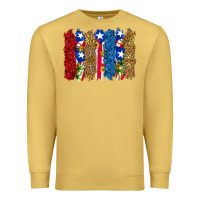 Antique Gold puerto rico republic brushstrokes Premium Sweatshirt - RanaPortraitStore