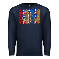 Navy puerto rico republic brushstrokes Premium Sweatshirt - RanaPortraitStore