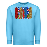 Ocean Blue puerto rico republic brushstrokes Premium Sweatshirt - RanaPortraitStore