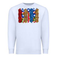 White puerto rico republic brushstrokes Premium Sweatshirt - RanaPortraitStore