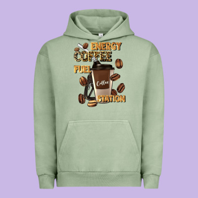 Energy Coffee Fuel Station Urban Hoodie Designed By Artiststas