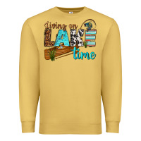 Antique Gold living on lake time Premium Sweatshirt - texasbilliewilder