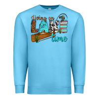 Ocean Blue living on lake time Premium Sweatshirt - texasbilliewilder