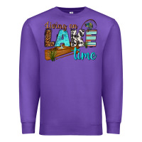 Purple living on lake time Premium Sweatshirt - texasbilliewilder
