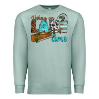 Seafoam living on lake time Premium Sweatshirt - texasbilliewilder