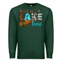 Sports Green living on lake time Premium Sweatshirt - texasbilliewilder