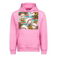 Fuchsia Pink baseball leopard sunflower Urban Hoodie - JahusDesignShop