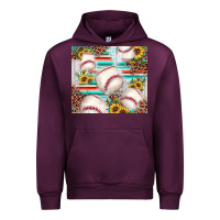 Mauve Wine baseball leopard sunflower Urban Hoodie - JahusDesignShop