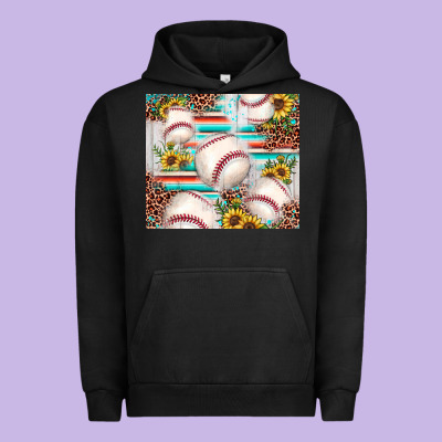 Baseball Leopard Sunflower Urban Hoodie Designed By Jahusdesignshop