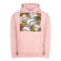 Pigment Salmon baseball leopard sunflower Urban Hoodie - JahusDesignShop