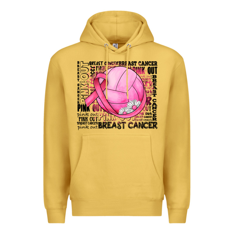 Breast Cancer Volleyball Premium Hoodie by JahusDesignShop | Teevron