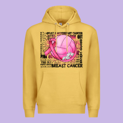 Breast Cancer Volleyball Premium Hoodie Designed By Jahusdesignshop