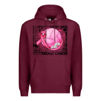 Burgundy breast cancer volleyball Premium Hoodie - JahusDesignShop