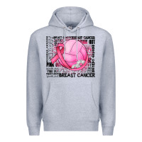 Heather Grey breast cancer volleyball Premium Hoodie - JahusDesignShop
