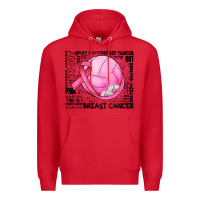 Red breast cancer volleyball Premium Hoodie - JahusDesignShop