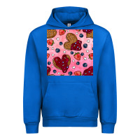 Cobalt valentines day waffles seamless pattern Urban Hoodie - BundleAndBundleShop