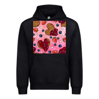 Foreset Green valentines day waffles seamless pattern Urban Hoodie - BundleAndBundleShop