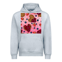 Heather Grey valentines day waffles seamless pattern Urban Hoodie - BundleAndBundleShop