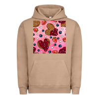 Pigment Burro valentines day waffles seamless pattern Urban Hoodie - BundleAndBundleShop