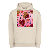 Pigment French Oak valentines day waffles seamless pattern Urban Hoodie - BundleAndBundleShop