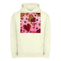 Pigment Pistachio valentines day waffles seamless pattern Urban Hoodie - BundleAndBundleShop