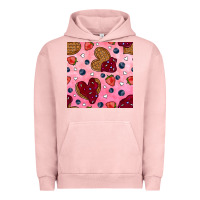 Pigment Salmon valentines day waffles seamless pattern Urban Hoodie - BundleAndBundleShop