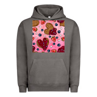 Pigment Tornado valentines day waffles seamless pattern Urban Hoodie - BundleAndBundleShop