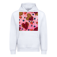 White valentines day waffles seamless pattern Urban Hoodie - BundleAndBundleShop