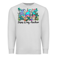 Dove Grey jesus is my anchor gnomes Premium Sweatshirt - Zillion Design Studio
