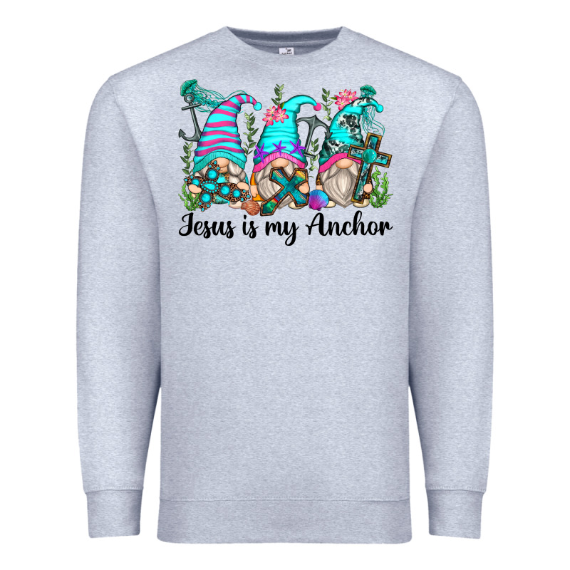 Jesus Is My Anchor Gnomes Premium Sweatshirt by Zillion Design Studio | Teevron