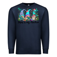Navy jesus is my anchor gnomes Premium Sweatshirt - Zillion Design Studio