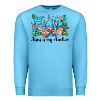 Ocean Blue jesus is my anchor gnomes Premium Sweatshirt - Zillion Design Studio