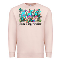 Pale Pink jesus is my anchor gnomes Premium Sweatshirt - Zillion Design Studio