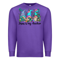 Purple jesus is my anchor gnomes Premium Sweatshirt - Zillion Design Studio
