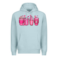 Blue Mist breast cancer coffee cups Premium Hoodie - JahusDesignShop