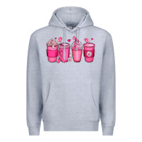 Heather Grey breast cancer coffee cups Premium Hoodie - JahusDesignShop