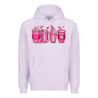 Lilac breast cancer coffee cups Premium Hoodie - JahusDesignShop