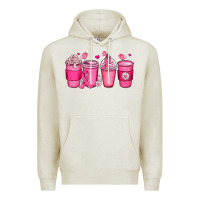 Oatmeal Heather breast cancer coffee cups Premium Hoodie - JahusDesignShop