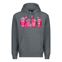 Rock breast cancer coffee cups Premium Hoodie - JahusDesignShop