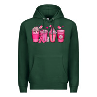Sports Green breast cancer coffee cups Premium Hoodie - JahusDesignShop