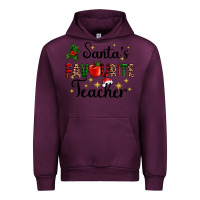 Mauve Wine santas favourite teacher Urban Hoodie - AdoDesignShop
