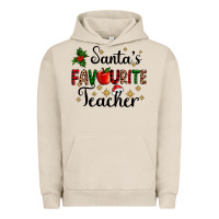 Pigment French Oak santas favourite teacher Urban Hoodie - AdoDesignShop