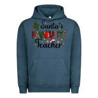 Pigment Midnight Navy santas favourite teacher Urban Hoodie - AdoDesignShop