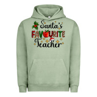 Pigment Oil Green santas favourite teacher Urban Hoodie - AdoDesignShop