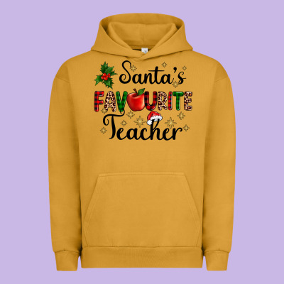 Santas Favourite Teacher Urban Hoodie Designed By Adodesignshop