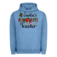 Pigment Pebble Blue santas favourite teacher Urban Hoodie - AdoDesignShop