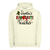 Pigment Pistachio santas favourite teacher Urban Hoodie - AdoDesignShop