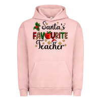 Pigment Salmon santas favourite teacher Urban Hoodie - AdoDesignShop
