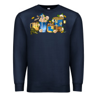 Navy louisiana coffee cups Premium Sweatshirt - texasbilliewilder