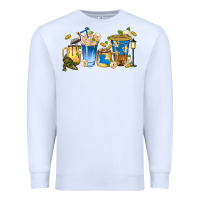 White louisiana coffee cups Premium Sweatshirt - texasbilliewilder